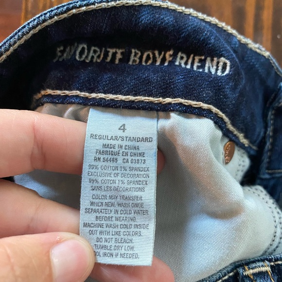 American Eagle Jeans Women’s Size 4 Blue Stretchy Favorite Boyfriend Low Rise - Picture 7 of 7